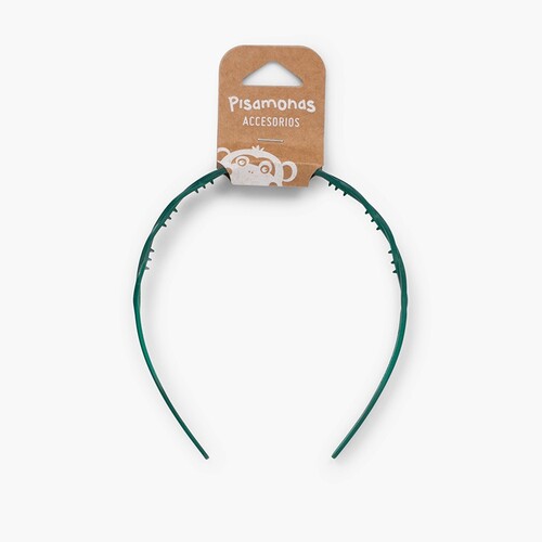 Hard Braided Headband Green