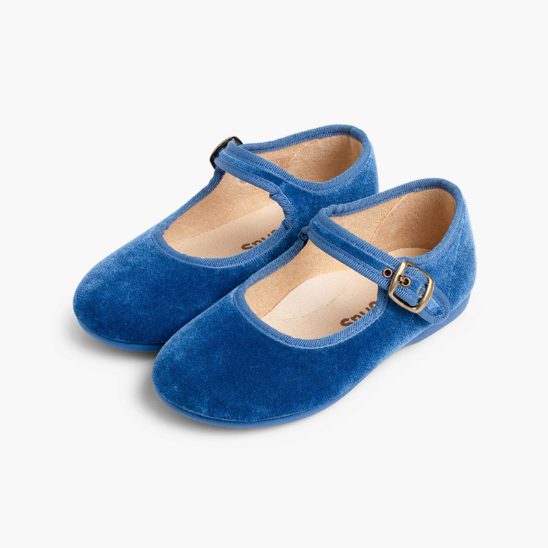 Mädchen Schuhe Pisamonas Mädchen-Mary Janes Aus Veloursleder - Mit
