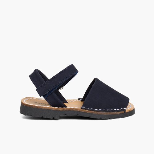 Nubuck Avarcas Menorcan Riptape Sandals Navy Blue