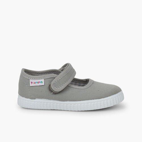 Girls Riptape Mary Janes Grey