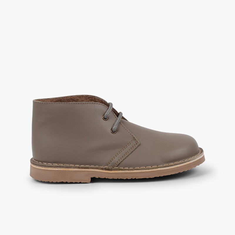 Desert boots leather with laces Safari boots from Pisamonas ®