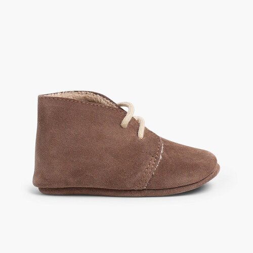 Booties desert boots furry inner liner  Taupe