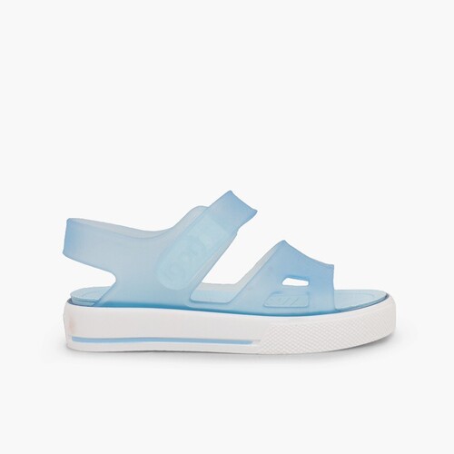 Rubber sandals Malibu sneakers style Sky Blue