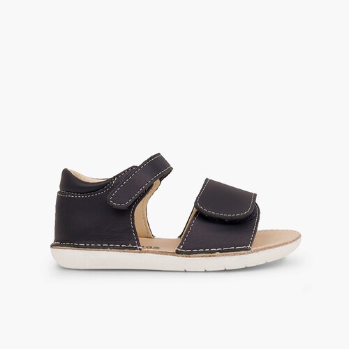 Sandals first steps double loop fasteners Navy Blue