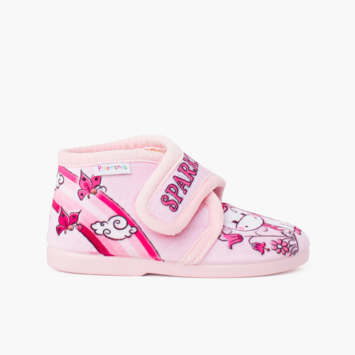  Sparkly slip-on slippers Pink