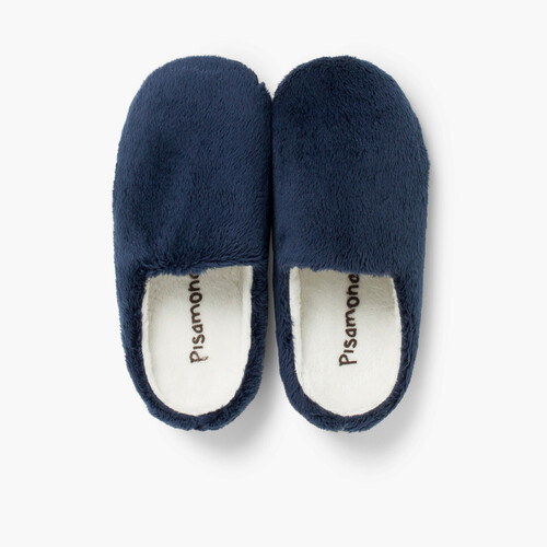 Soft furry house slippers  Navy Blue