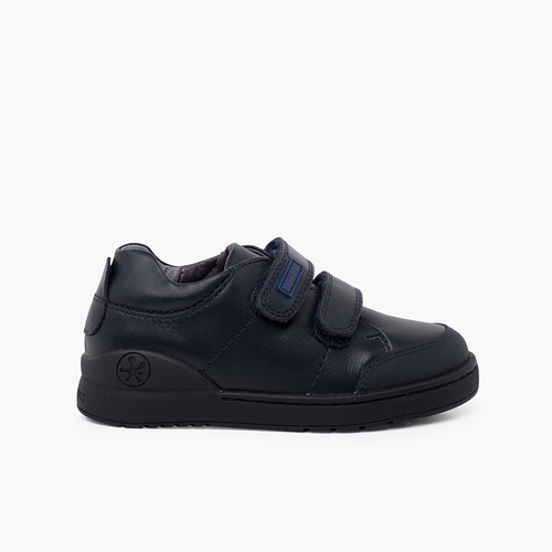 Biomecanics school shoes with adherent strips Navy Blue