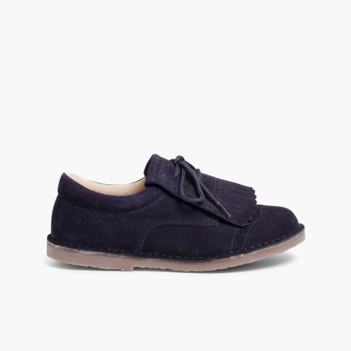 Kids Fringe Brogues Navy Blue