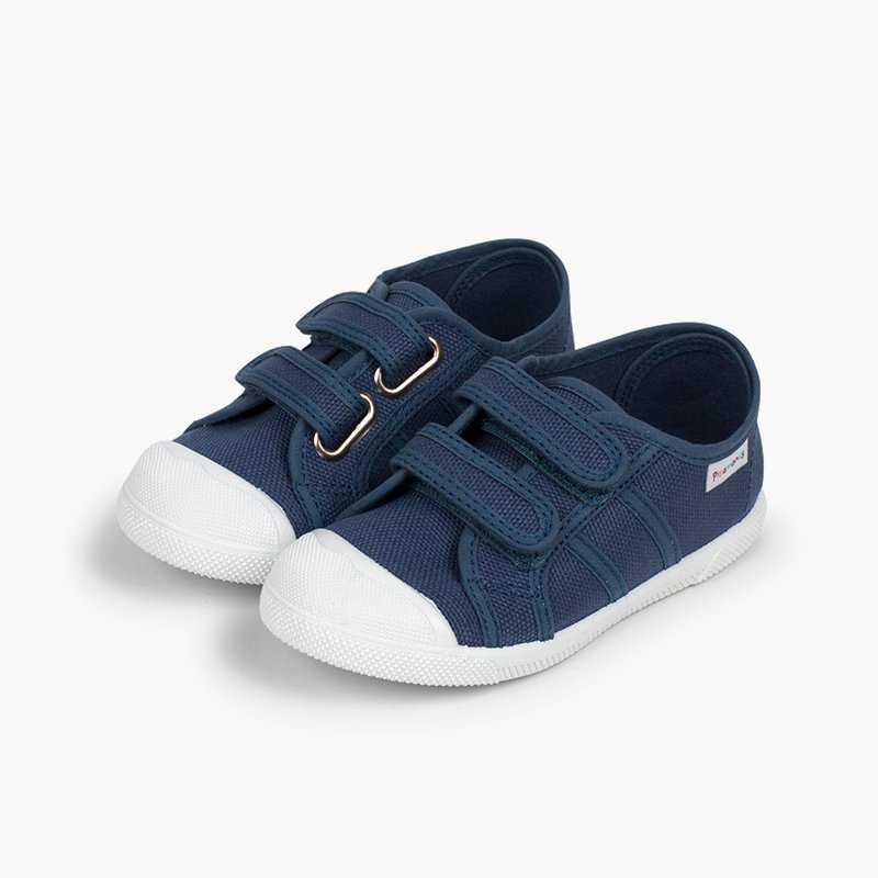 Kids Riptape Canvas Trainers Blue denim