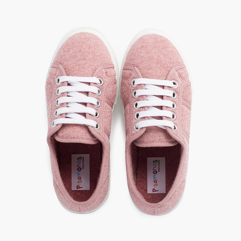 Organic Knitted Trainers Old Rose