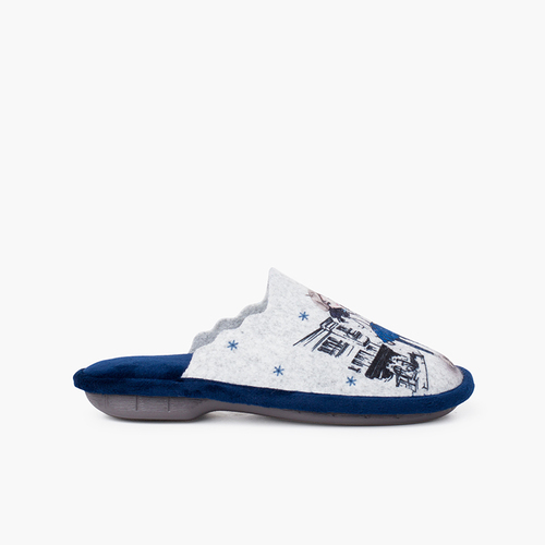  Felt house clogs phrases Navy Blue