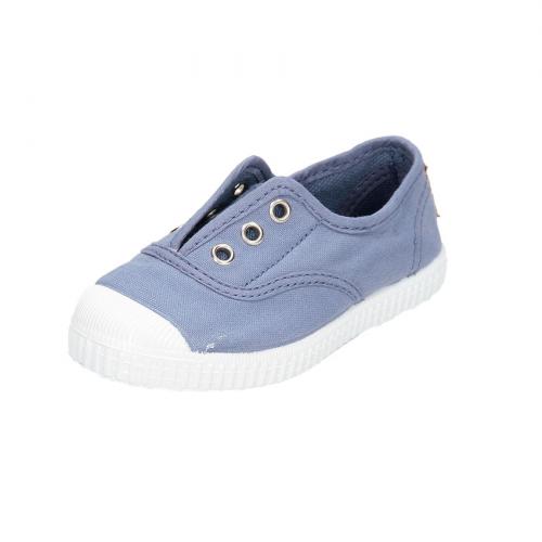 Rubber Toe Cap Canvas Trainers Without Laces made in Spain