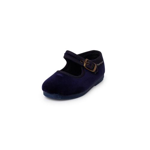 Pisamonas Samt-Mary Janes Mit Antikgold-Schnalle – Elegante Riemchenschuhe Für Mädchen