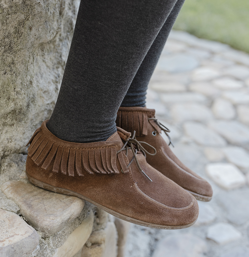 Fringed ankle boots